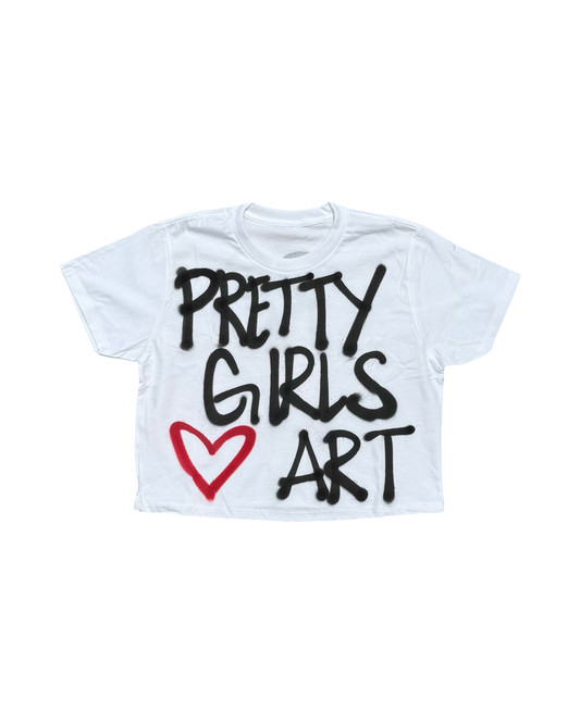 PRETTY GIRLS ❤️ ART CROP TEE
